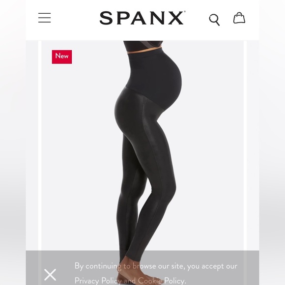 Faux Leather Maternity Leggings - Picture 4 of 6